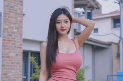 丰满身材、肌肤白皙的街拍美女视频